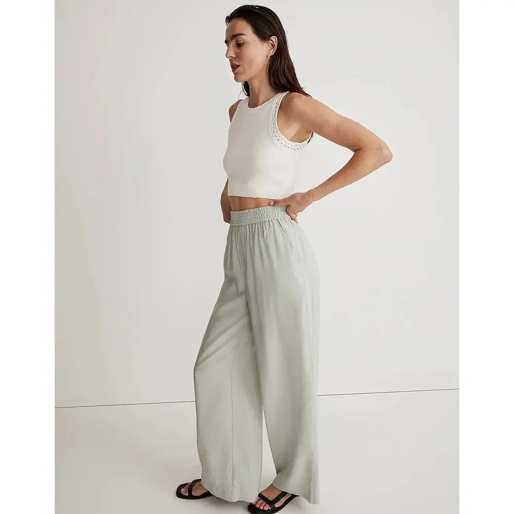 Madewell Carly Wide Leg Pants in Softdrape Size M NWT - Picture 2 of 13